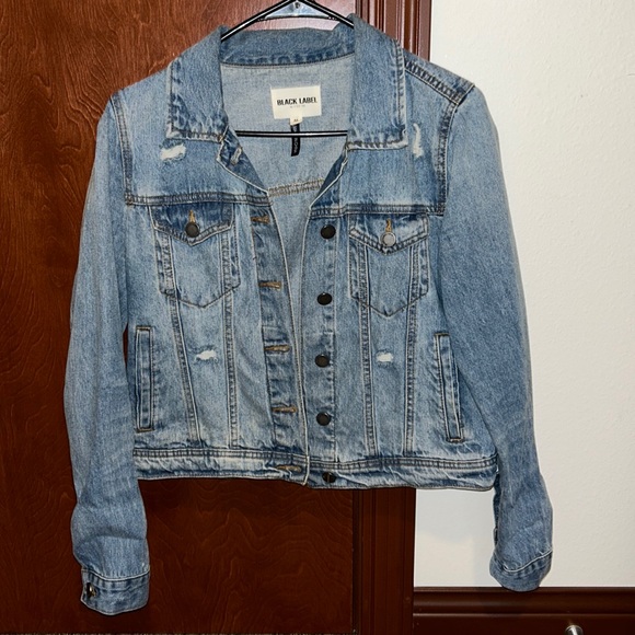 Black Label Jackets & Blazers - Black Label Distressed Denim Jacket